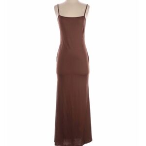 Brown Spaghetti Strap Maxi Dress